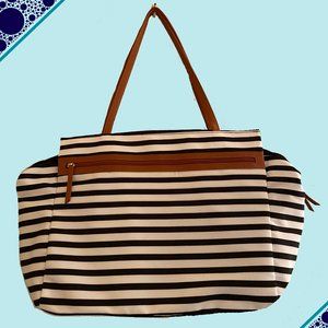 Large Striped Duffle Bag